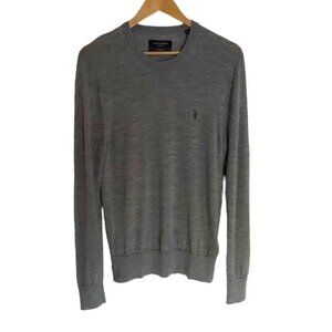 All Saints Grey Mode Merino Crew Medium